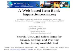 A Web-based Item Bank sciencescass