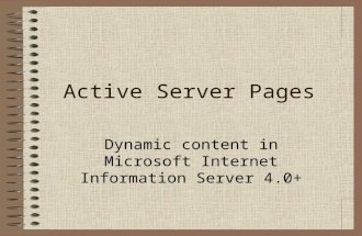 Active Server Pages