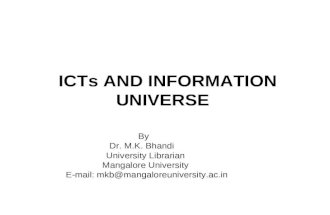 ICTs AND INFORMATION UNIVERSE
