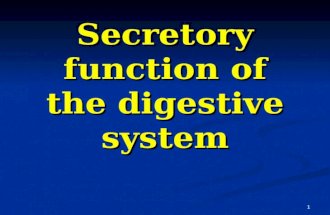 Secretory function of the digestive system