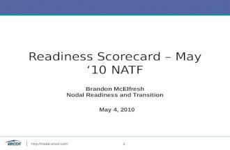 Readiness Scorecard – May ‘10 NATF