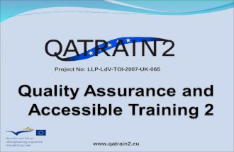 Quality Assurance and Accessible Training 2