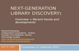 Next-generation Library Discovery :