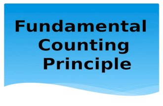 Funda mental  Counting  Principle