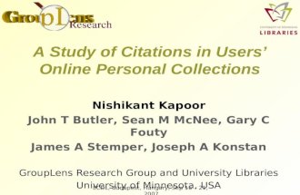 A Study of Citations in Users’ Online Personal Collections