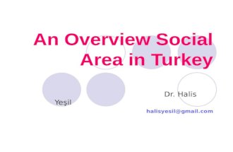 An Overview Social Area in Turkey