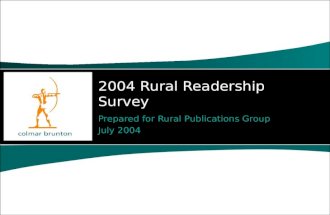 2004 Rural Readership Survey