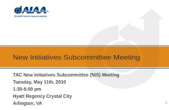New Initiatives Subcommittee Meeting
