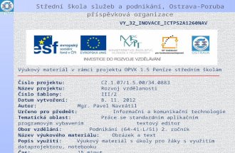 Střední škola služeb a podnikání, Ostrava-Poruba příspěvková organizace