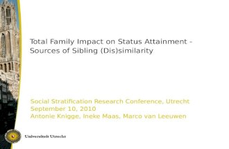 Total Family Impact on Status Attainment - Sources of Sibling (Dis)similarity