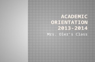 Academic Orientation 2013-2014
