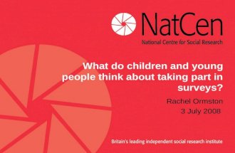 What do children and young people think about taking part in surveys?