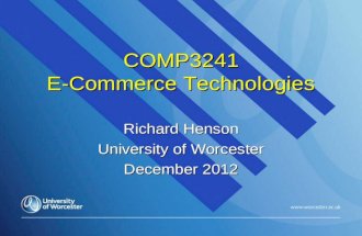 COMP3241 E-Commerce Technologies