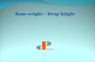 Ram  weight  –  Drop height