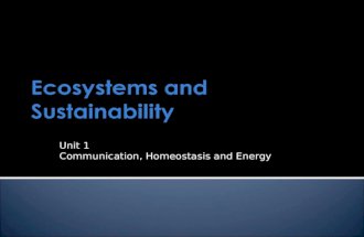 Ecosystems and Sustainability