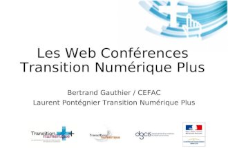 Les Web Conférences Transition Numérique Plus