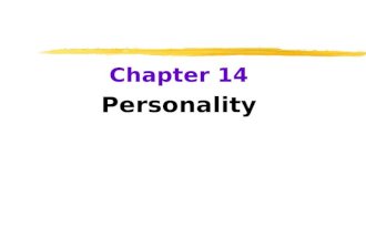 Chapter 14 Personality