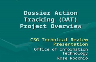 Dossier Action Tracking (DAT) Project Overview