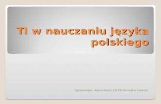 TI w nauczaniu języka polskiego