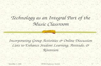 Technology as an Integral Part of the Music Classroom