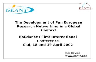 RoEdunet : First International Conference Cluj, 18 and 19 April 2002