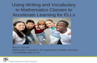 Using Writing and Vocabulary in Mathematics Classes to Accelerate Learning for ELLs