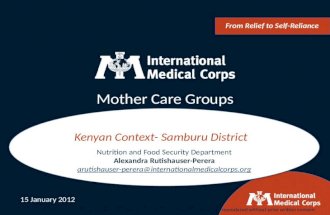 Mother Care Groups