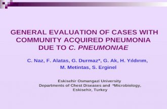 GENERAL EVALUATION OF CASES WITH COMMUNITY ACQUIRED PNEUMONIA  DUE TO  C. PNEUMONIAE