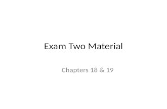 Exam Two Material