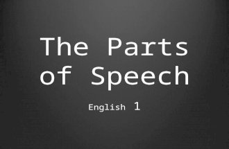 T he Parts of Speech