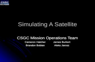 Simulating A Satellite