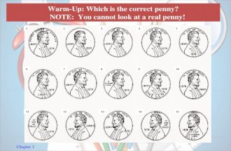 Warm-Up: Which is the correct penny? NOTE:  You cannot look at a real penny!