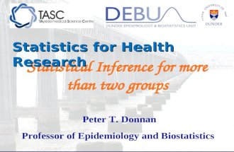 Statistical Inference for more than two groups