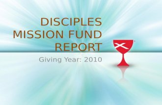 Disciples Mission Fund Report