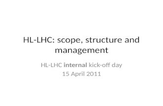 HL-LHC: scope, structure and management