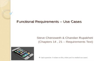 Functional Requirements – Use Cases