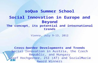 soQua Summer School Social Innovation in Europe and Beyond