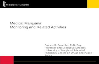 Medical Marijuana:  Monitoring and Related Activities