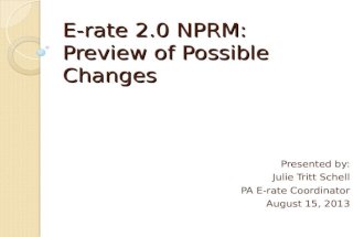 E-rate 2.0 NPRM: Preview of Possible Changes