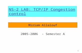 NS-2 LAB: TCP/IP Congestion control