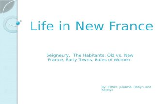 Life in New France