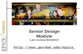 Senior Design Module Last revised  8/17/12