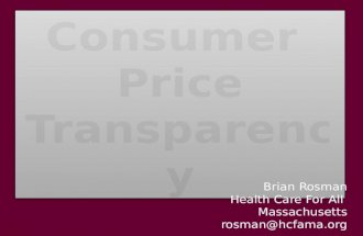 Consumer  Price Transparency