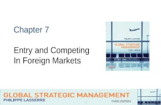 Chapter 7 Entry and Competing In Foreign Markets
