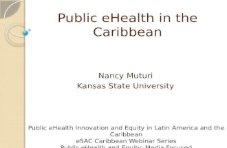 Public  eHealth in the Caribbean