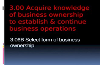 3.06B Select form of business ownership
