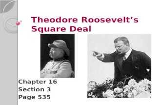 Theodore Roosevelt’s  Square Deal