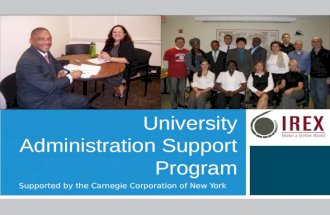 University Administration Support Program
