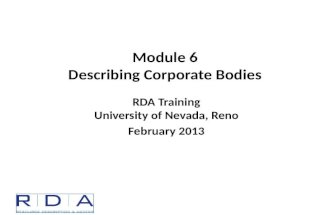 Module  6 Describing Corporate Bodies