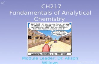 CH217 Fundamentals of Analytical Chemistry